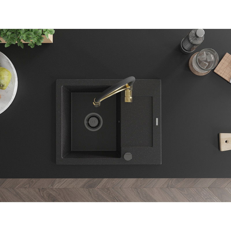 Mexen Enzo гранитна кухненска мивка с 1 отделение и отцедник с кухненски