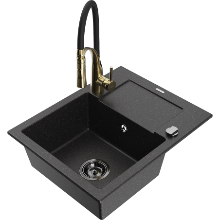 Mexen Enzo гранитна кухненска мивка с 1 отделение и отцедник с кухненски