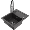 Mexen Enzo гранитна мивка с 1 отделение с изтичаща повърхност и кухненски