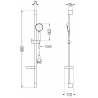  Mexen Kama DS75 вана комплект, хром - 72513DS75-00