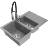 Mexen Gaspar гранитна кухненска мивка с 1,5 корита и сушилня и кухненски