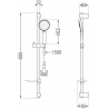 Mexen Kama DF75 душов комплект, хром - 72514DF75-00