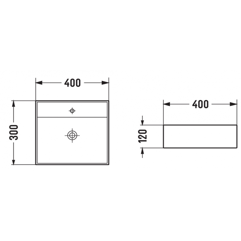 Mexen Mini умивалник за плот 40 x 30 см, светло сив мат - 21094061