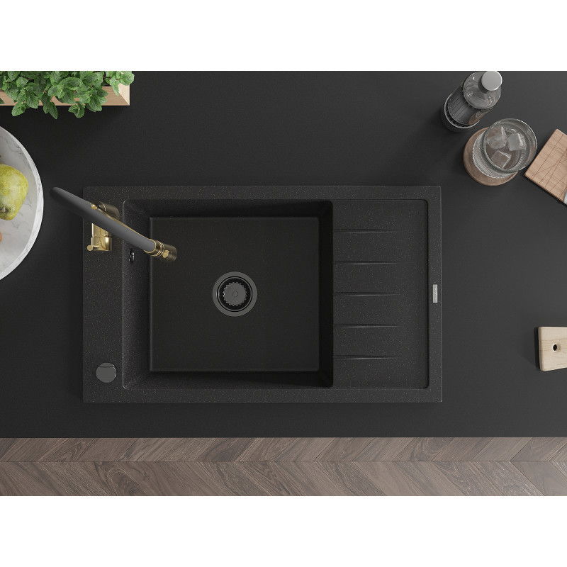 Mexen Elias гранитна кухненска мивка с 1 отделение, със стойка и кухненски