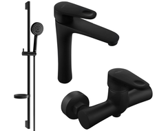 Mexen Kama DS75 душ комплект, черен - 72514DS75-70