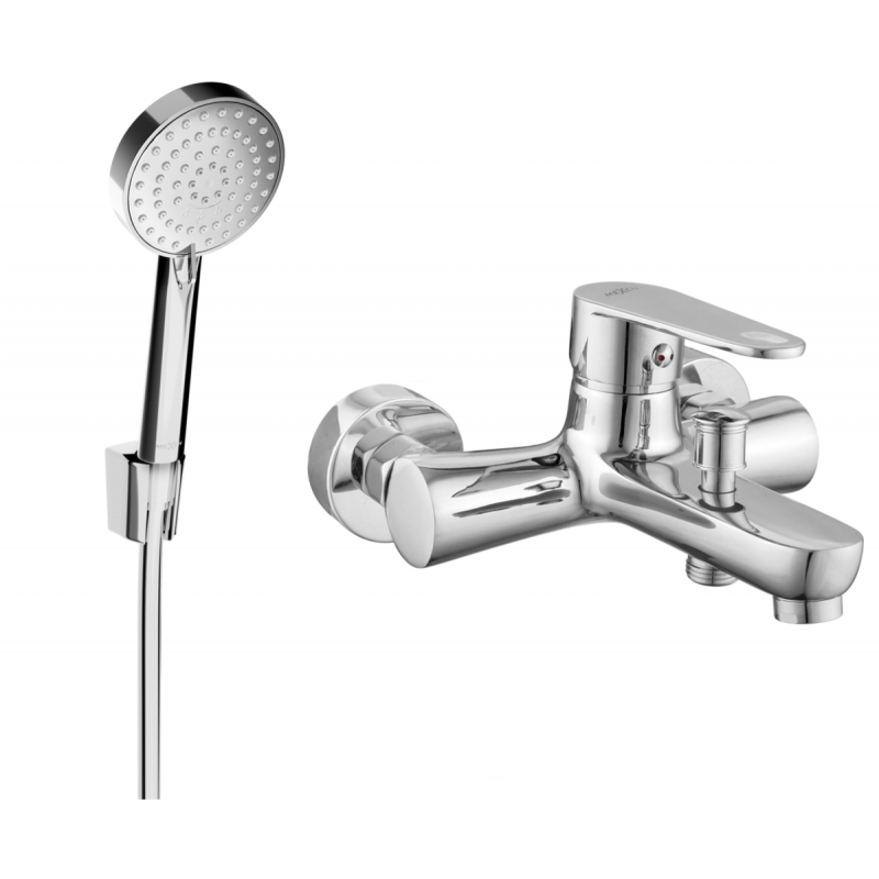 Mexen Kama R75 батерия за вана с душ комплект, хром - 7253R75-00