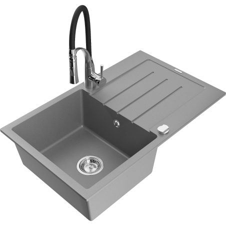 Mexen Bruno гранитна кухненска мивка с едно отделение с отцеждач и