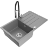 Mexen Bruno гранитна кухненска мивка с едно отделение с отцеждач и