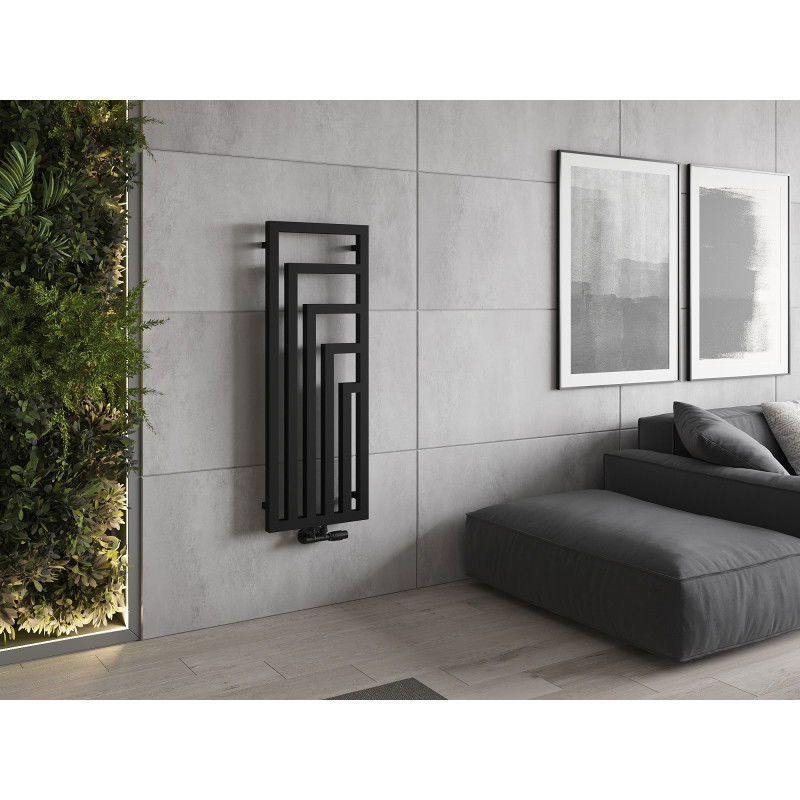 Mexen Alaska декоративен радиатор 1216 x 440 мм, 542 W, черен - W205-1216-440-00-70
