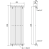 Mexen Atlanta декоративен радиатор 1200 x 405 mm, 646 W, бял - W211-1200-405-00-20