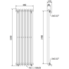 Mexen Atlanta декоративен радиатор 1500 x 460 mm, 894 W, черен - W211-1500-460-00-70