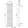 Mexen Aurora декоративен радиатор 1800 x 450 mm, 1347 W, бял - W212-1800-450-00-20