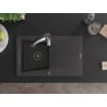 Mexen Cesar гранитна кухненска мивка с една камера с отцеждач и кухненски