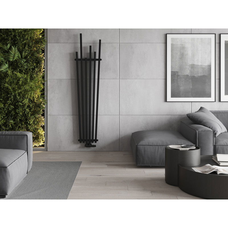 Mexen Omaha декоративен радиатор 1800 x 420 мм, 655 W, черен - W208-1800-420-00-70