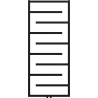 Mexen Orlando декоративен радиатор 1380 x 600 mm, 445 W, черен - W207-1380-600-00-70