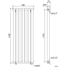 Mexen Texas декоративен радиатор 1200 x 460 mm, 659 W, бял - W203-1200-460-00-20