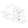 Mexen Pecos Комплект за вана R75, хром - 72703R75-00