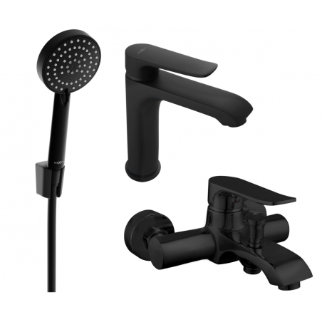 Mexen Pecos Комплект за вана R75, черен - 72703R75-70