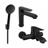 Mexen Pecos Комплект за вана R75, черен - 72703R75-70