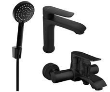 Mexen Pecos Комплект за вана R75, черен - 72703R75-70