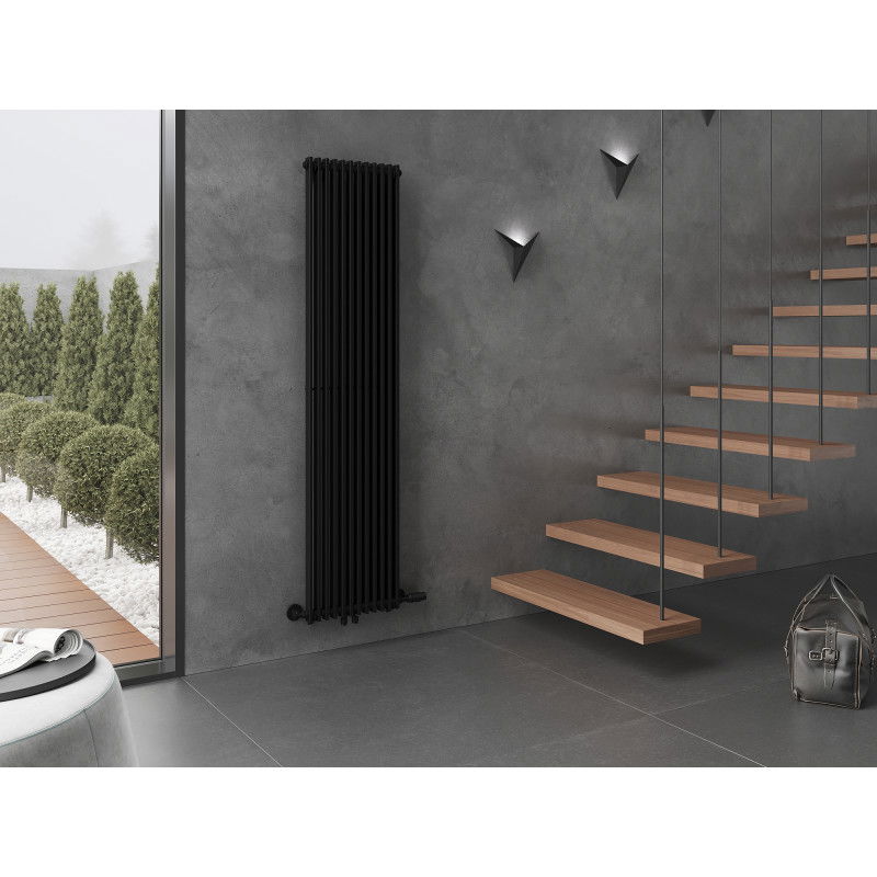 Mexen Kansas декоративен радиатор 1800 x 420 мм, 1242 W, черен - W204-1800-420-00-70