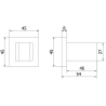 Mexen Cube държач за душ, хром - 79350-00