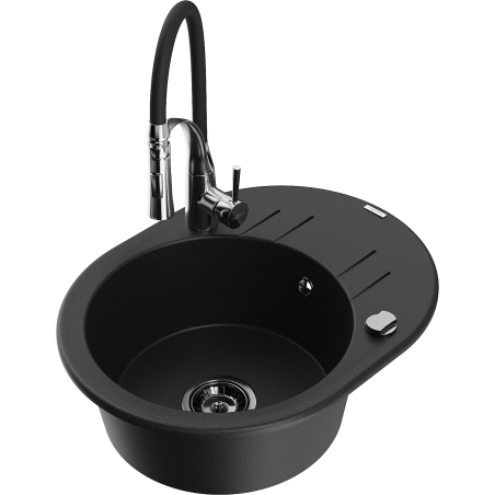 Mexen Kevin гранитна кухненска мивка с 1 камера с отцедник и кухненски