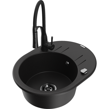 Mexen Kevin гранитна мивка с 1 отделение с отцедник и кухненски смесител