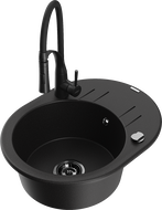 Mexen Kevin гранитна мивка с 1 отделение с отцедник и кухненски смесител