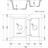 Mexen Carlos гранитна мивка 1.5-коморна с кухненски смесител Aster, сив - 6518-71-73450-57-G