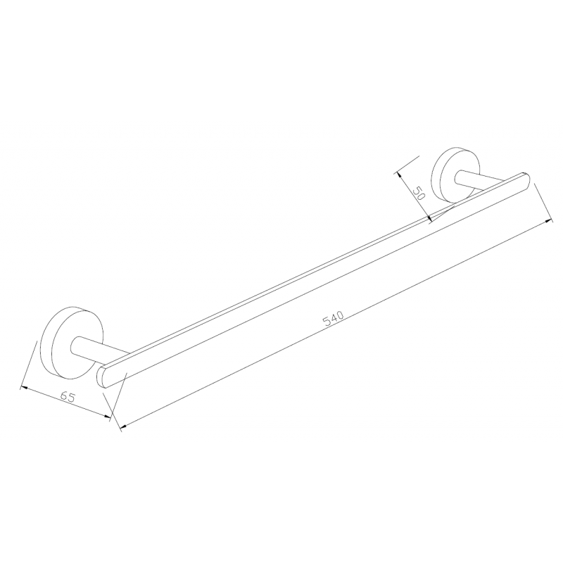 Mexen Loft закачалка за кърпи, черна - 7012624-70