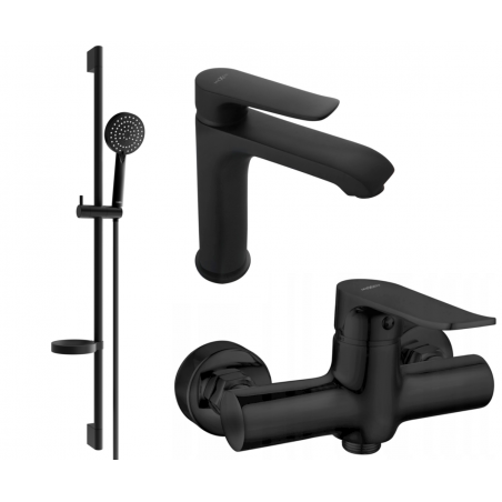 Mexen Pecos DS75 комплект душ, черен - 72704DS75-70