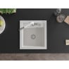 Mexen Vito гранитна мивка с 1 отделение с кухненски смесител Flora, бял - 6503-20-670401-02