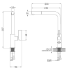 Mexen Vito гранитна мивка с 1 отделение с кухненски смесител Flora, бял - 6503-20-670401-02