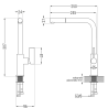 Mexen Vito гранитна мивка 1-корисна с кухненски кран Flora, бежова - 6503-69-670401-07