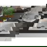 Mexen Mario гранитна мивка с 2 отделения и кухненски смесител Flora, бял - 6504-20-670401-07-B