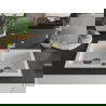 Mexen Mario двоен гранитен мивка с кухненски смесител Flora, бял - 6504-20-670401-57-B