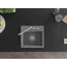 Mexen Milo гранитна мивка с 1 отделение и кухненски смесител Flora, сив - 6505-71-670401-00