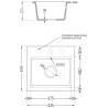 Mexen Milo гранитна мивка 1-коморна с кухненска смесител Flora, сива - 6505-71-670401-06
