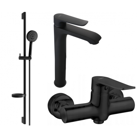Mexen Pecos DS75 комплект за душ, черен - 72714DS75-70