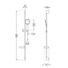 Комплект душ Mexen Pecos DS75, черен - 72714DS75-70