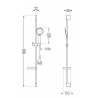 Mexen Pecos DS75 комплект за душ, черен - 72714DS75-70