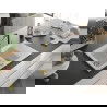 Мексен Гаспар гранитна мивка 1,5-камерна с оттичалка и кухня смесител Флора, бяла - 6507-20-670401-57-G