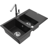Mexen Gaspar гранитна мивка с 1,5 камери с отцеждаща повърхност и кухненски