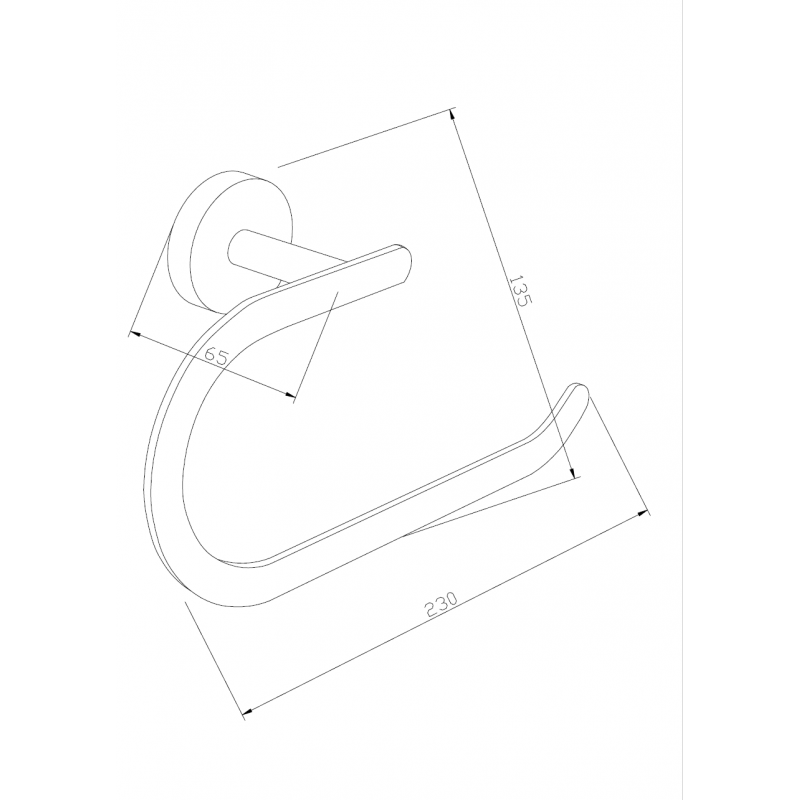 Mexen Loft закачалка за кърпи, черна - 7012632-70