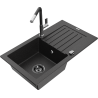 Mexen Pablo гранитна мивка с една камера с отцедник и кухненски смесител