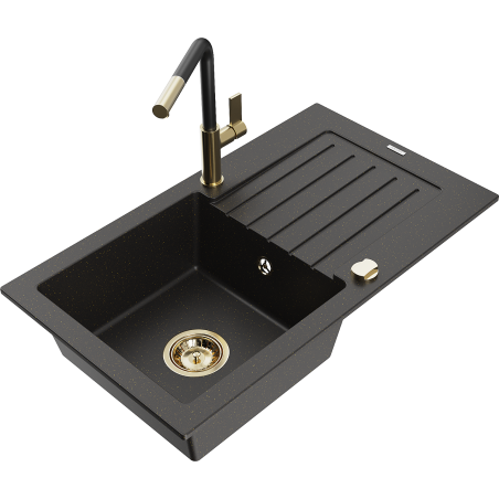 Mexen Pablo гранитна кухненска мивка с 1 камера с отцедник и кухненски