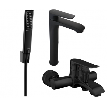 Mexen Pecos Комплект за вана R72, черен - 72713R72-70