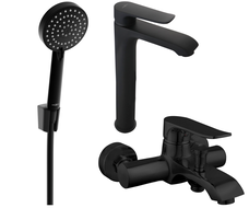 Mexen Pecos Комплект за вана R75, черен - 72713R75-70