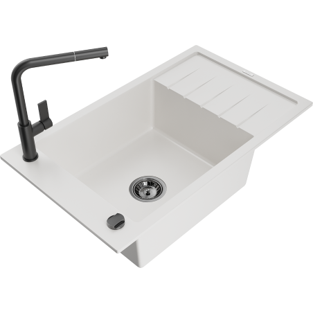 Mexen Elias гранитна кухненска мивка с 1 корито с отцедник и кухненски